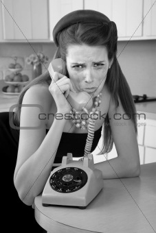 Woman Cries On The Phone