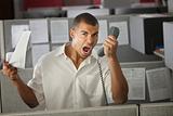 Office Worker Yelling On Phone
