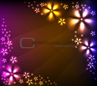 Abstract shone flowers 