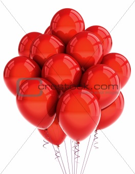 Red party balloons