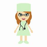 nice young girl doctor