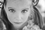 Portrait of a sad  little girl close-up