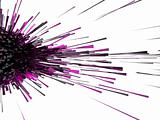 3d abstract explosion purple