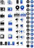 Set of multimedia icons