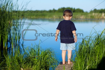 Boy near the river