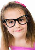 Pretty young girl in glasses
