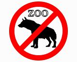 Hyena in zoo prohibited