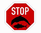 Stop sign tuna dolphin fishing