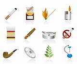 Smoking and cigarette icons