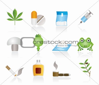Different kind of drug icons