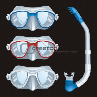 Underwater Masks vector