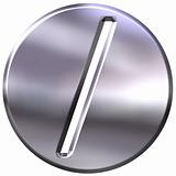 3D Silver Framed Division Symbol