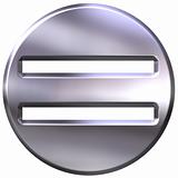 3D Silver Framed Equality Symbol
