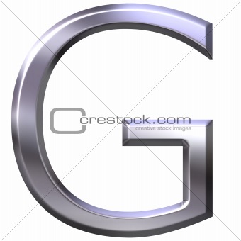 3D Silver Letter G