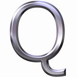 3D Silver Letter Q