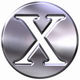 3D Silver Letter X