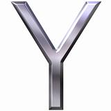 3D Silver Letter Y