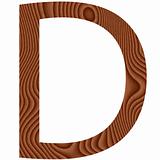 Wooden Letter D