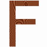 Wooden Letter F