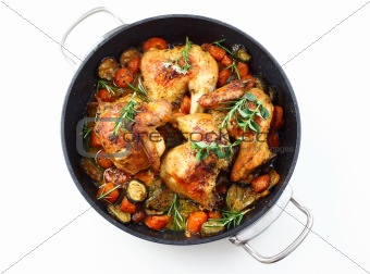 Roasted chicken with vegetable