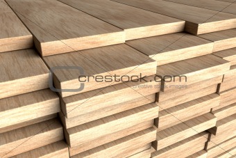 Stack of wood planks
