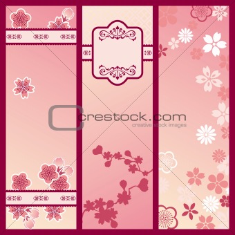Cherry blossom banners