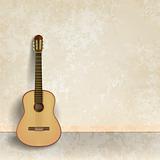 abstract music grunge background with guitar