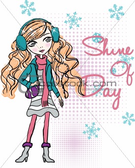 shine illustration girl