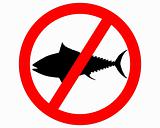 Prohibition sign tuna fishing