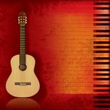 music grunge background acoustic guitar and piano