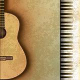abstract grunge background with guitar and piano