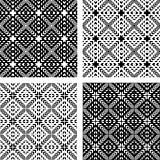 Seamless patterns set. Geometric textures.
