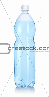 Plastic bottle of water isolated Path
