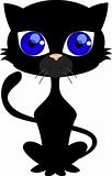 Black cat vector