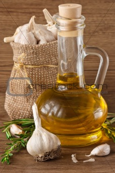 Garlic and olive oil.