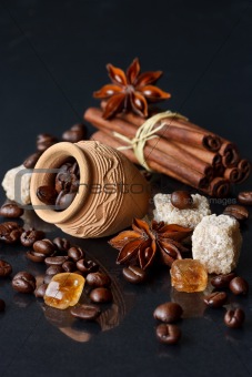 Coffee and spices.