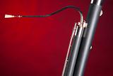 Bassoon Close Isolated on Red