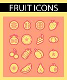 Fruit icon set 