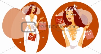 Woman Happy Smiling Bride Illustration - Beautiful Bride