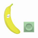 Be Safe Concept with banana and condom