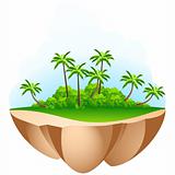 Green Palm tree Island