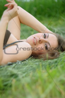  girl on the grass
