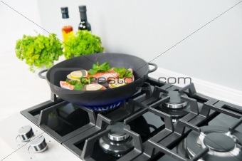 Cooking vegetables dish