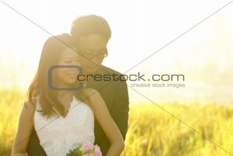 Outdoor Bride and Groom