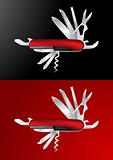 Swiss Army Knife Vector Illustration