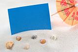 Blank Card in Beach Setting