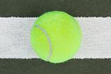 A yellow tennis ball