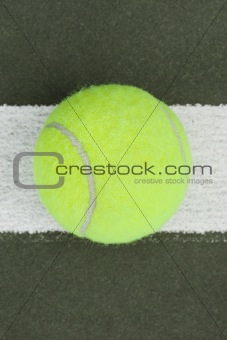 A yellow tennis ball