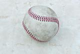 An old worn baseball