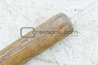 A worn baseball bat